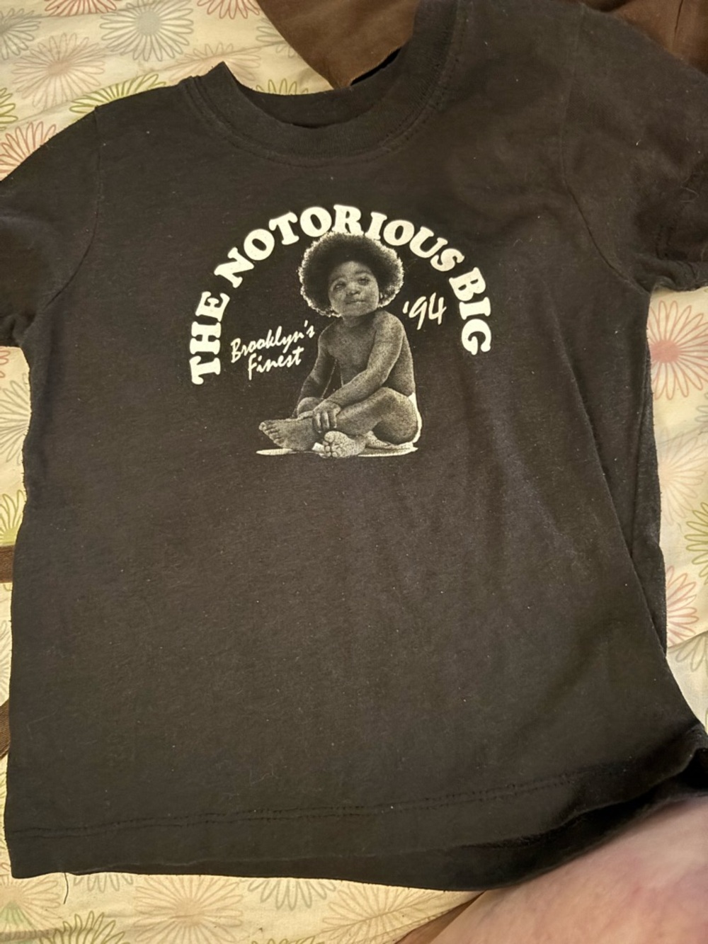 Kids Black Graphic Short Sleeve Tee - The Notorious B.I.G. Print